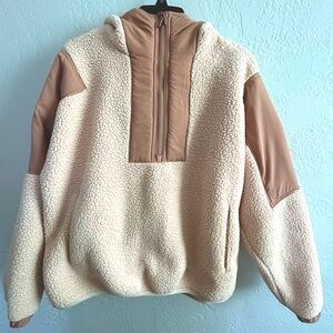 FP Movement, Peach and mauve, fleece hooded pullover